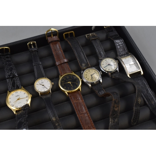 97 - Selection of 9 Watches including Services, Reflex, Bostock and More (Untested)