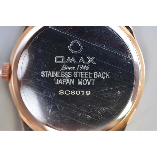 105 - OMAX Quartz Gents Watch with Tag (Working)