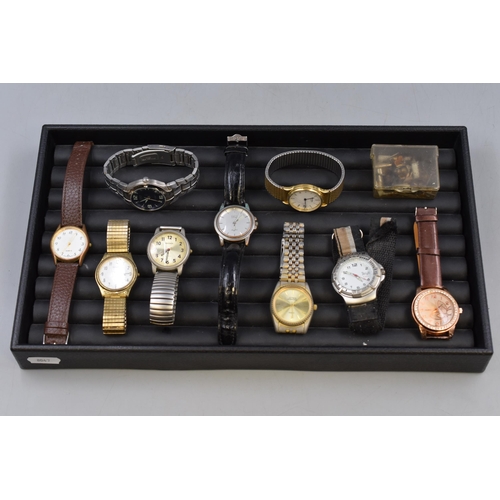 107 - Selection of 9 Gents Wristwatches including Sekonda, Terrain, Citron and More together with a Select... 