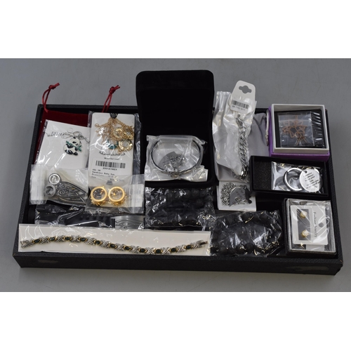 109 - Mixed Selection of New Packaged Jewellery items to include Lock and Key Bangle, Necklaces, Bracelets... 