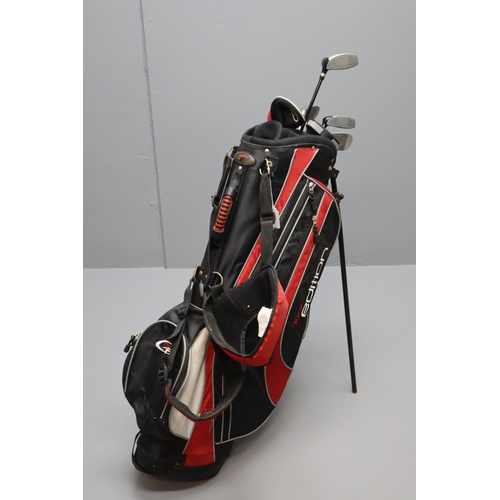 629 - Selection of 6 Tour Edition Golf Clubs including 2 Drivers, 3 Irons, Putter and Bag