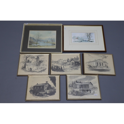 691 - Mixed Lot of Framed and Glazed Pictures to include a oil on Board signed by Artist plus Black and Wh... 