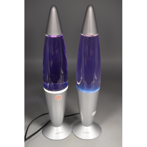 696 - Two Lava Lamps. Includes Powatron Retro Lava Lamp and Other Powatron Lava Lamp. One Powers On, One i... 