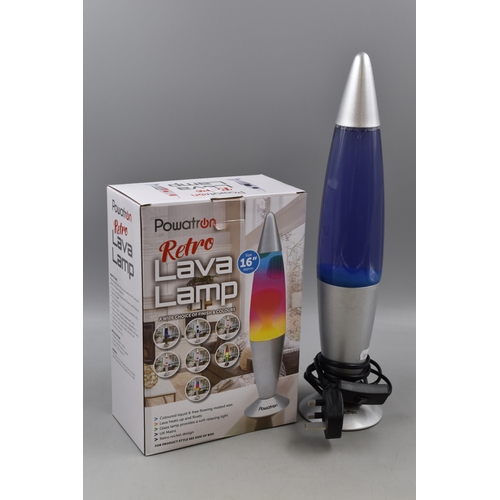 696 - Two Lava Lamps. Includes Powatron Retro Lava Lamp and Other Powatron Lava Lamp. One Powers On, One i... 