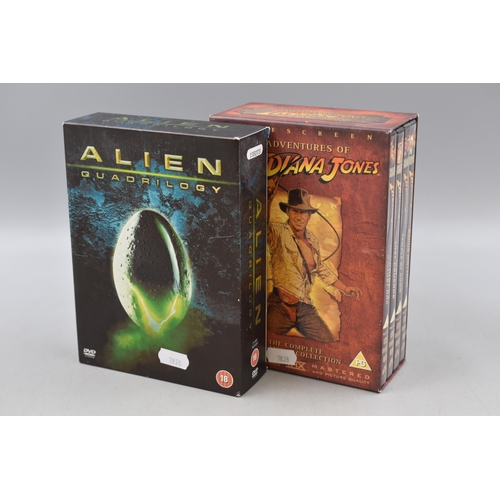 724 - Selection of DVD Collection Box Sets Including Alien Quadrilogy and The Adventures of Indiana Jones