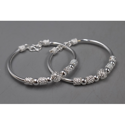 139 - Two 999. Silver Child's Beaded Bangles