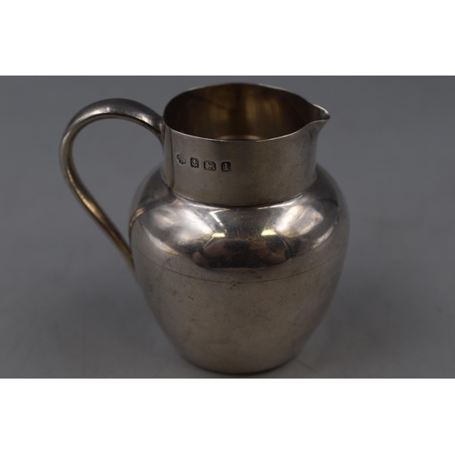 31 - Hallmarked Birmingham Sterling Silver Cream Jug (48.3 grams) 2.5