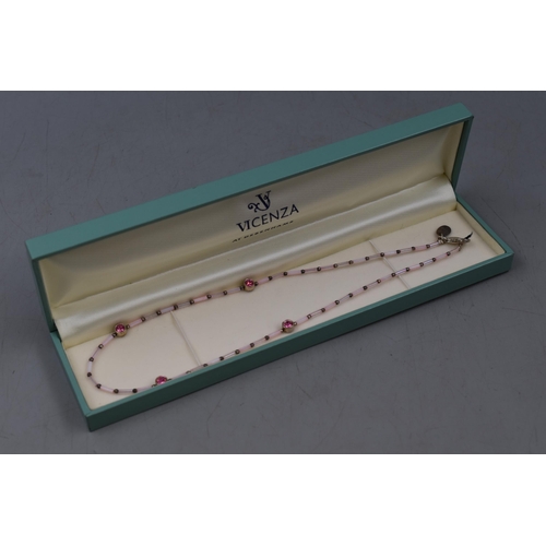 49 - Vincenza Silver 925 Necklace Complete with Presentation Box