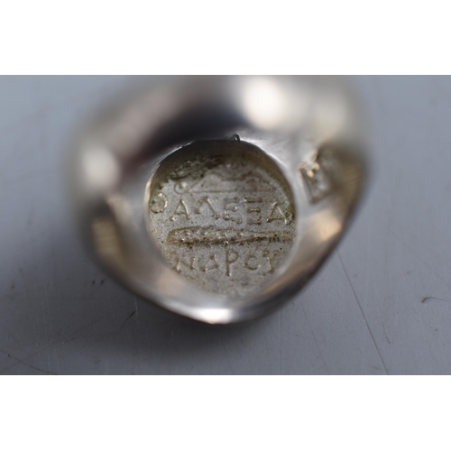 74 - Silver 925 Signet Ring (Size P-Q). With Box