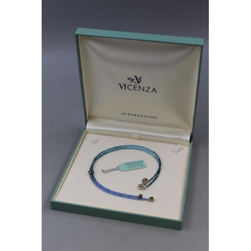 81 - Designer Vicenza Beaded Necklace with Silver 925 Clasp. Complete in Presentation Box.