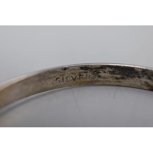 82 - Vintage Child's Silver Etched Bangle