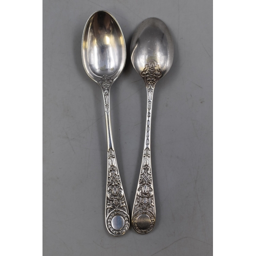 87 - A Set of Six Hallmarked Scottish Silver Teaspoons, In Display Case