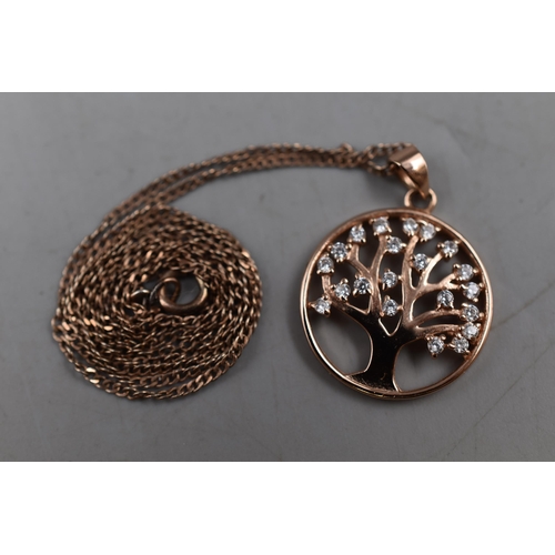 92 - Sterling Silver Tree of Life Pendant Necklace Complete with Presentation Box