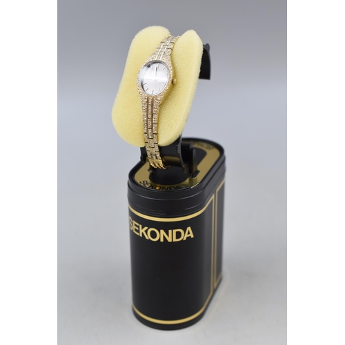 122 - Sekonda Ladies Quartz Watch Complete with Case