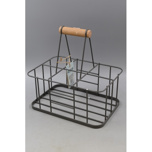 753 - Kitchen Craft Living Nostalgia Milk Bottle/Wine Rack