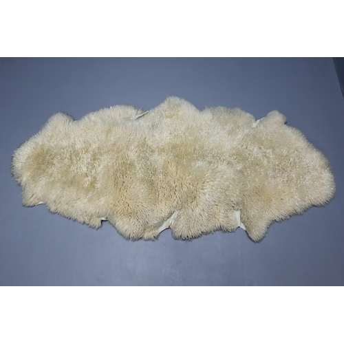 758 - A Large Sheep Skin Rug, Approx 62.5