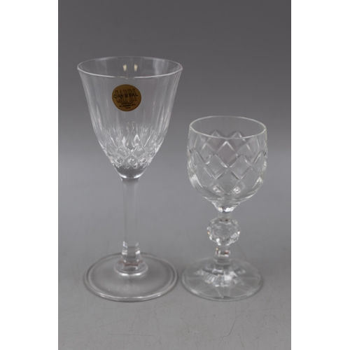 769 - Set of Boxed Bohemia Crystal Glasses and Four Capri Crystal Wine Glasses