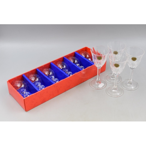 769 - Set of Boxed Bohemia Crystal Glasses and Four Capri Crystal Wine Glasses