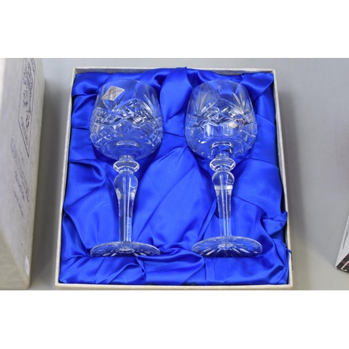 774 - Two Boxed Sets of Crystal Wine Glasses, includes Two Edinburgh Crystal Glasses and Four Italian Cali... 