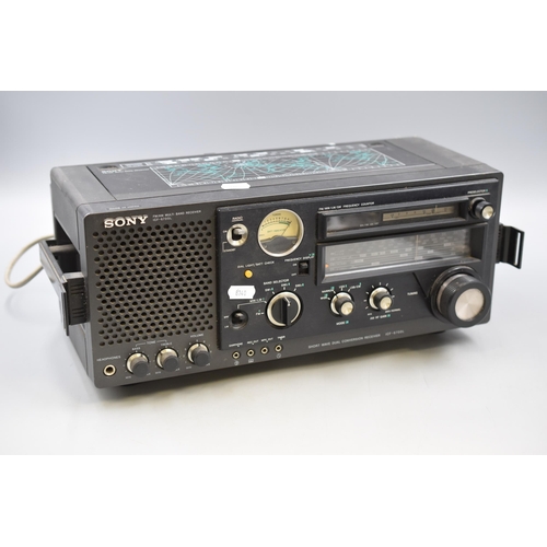 A Sony ICF-6700L Multi Band Receiver Radio, Powers on When Tested