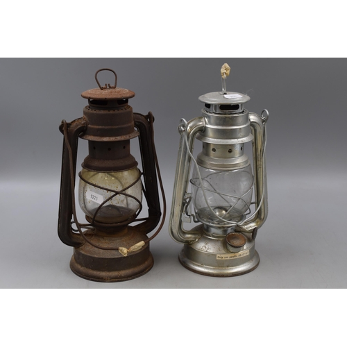 738 - Two Vintage Paraffin Lanterns. Includes Feuer Hand and Other