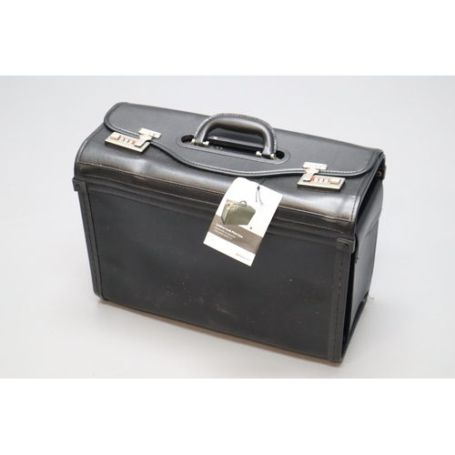 742 - Brand New Leather Look Pilot Case complete with Code locking System