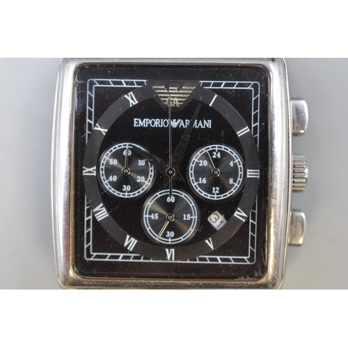 73 - Emporio Armani Chronograph Gents Watch (Working)