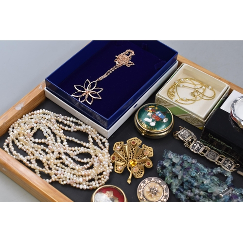 100 - Mixed Selection of Jewellery and Pill Boxes