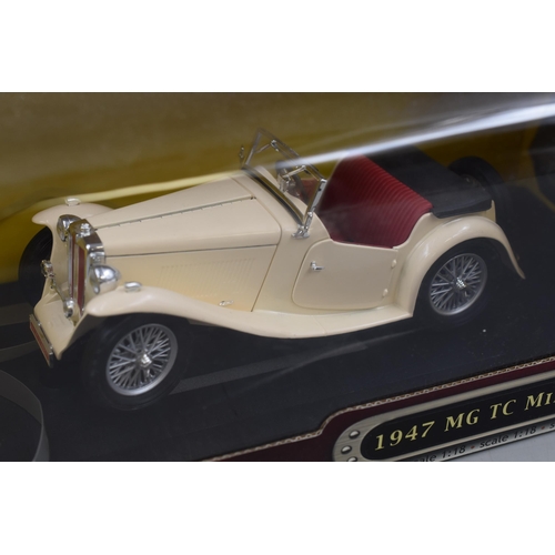 157 - Boxed, Die-Cast Metal Collection, Deluxe Edition, 1947 MG TC Midget, Scale 1:18