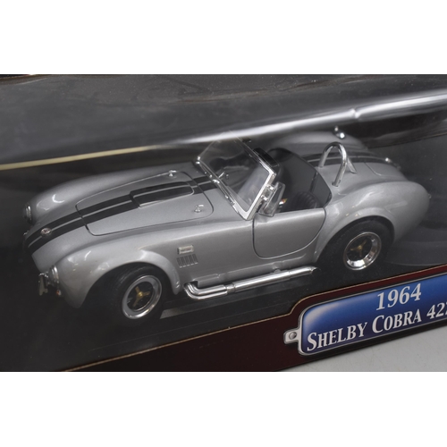 160 - Boxed, Die-Cast Metal Collection, Deluxe Edition, Scale 1:18 1964 Shelby Cobra 427S/C (Silver/ Black... 