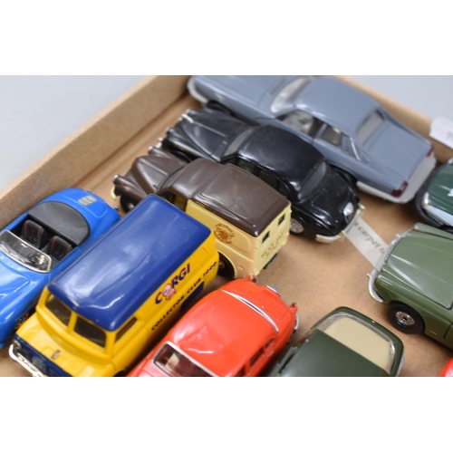 164 - Collection of 10 Corgi Model Cars & One Dinky ( Pre-Owned)