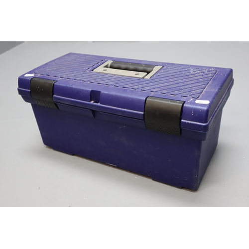 638 - Tool Box, Heavy with Tools. Includes Motor Mechanics Spanner’s, Whitworth UK Spanners, US Wren... 