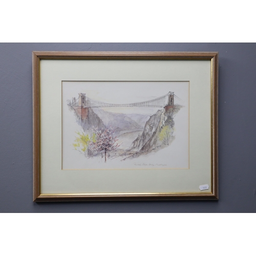 733 - Three Framed and Glazed Prints Depicting Bristol Scenes, Clifton Bridge, The Nails, Corn Street and ... 