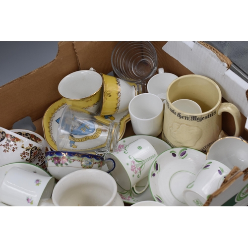 745 - A Selection of Assorted Cups and Saucers. Includes Royal Vale, Colclough, Old Foley and More