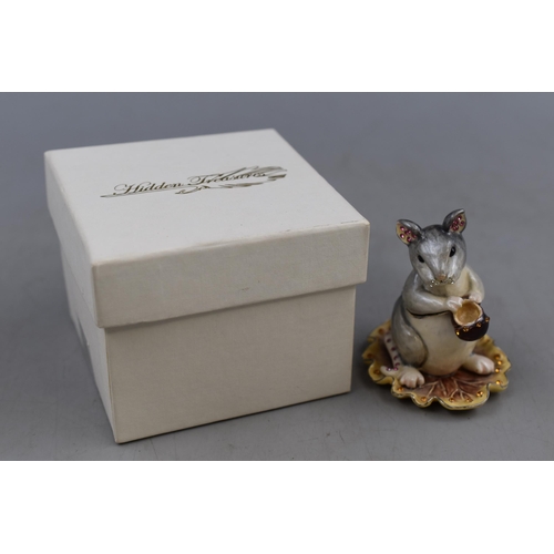 31 - Arora Design Hidden Treasures Mouse Trinket Holder with Matching Necklace and Box