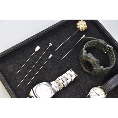 95 - Selection of Watches and Hat pins including Explorer, Pelex and More