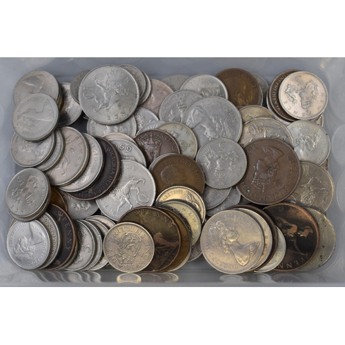 136 - A Mixed Selection of UK and Worldwide Coinage (Approx 1.2KG)