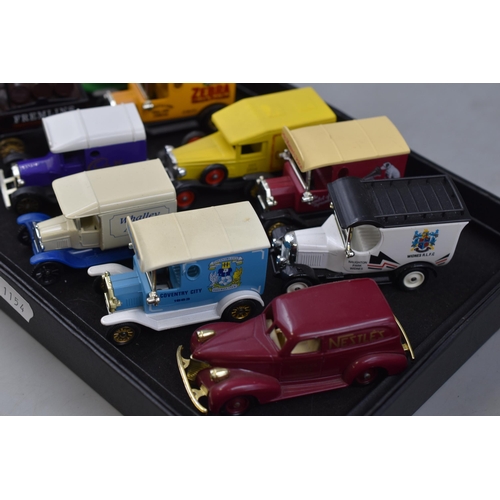 144 - Collection of Unboxed Die-Cast Vintage Vehicles Depicting Haulage, Nestle, Colemans Mustard, Widnes ... 