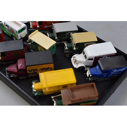 146 - Collection of Unboxed Die-Cast Vintage Vehicles Depicting Haulage, Hollands, News of The World, Mr K... 