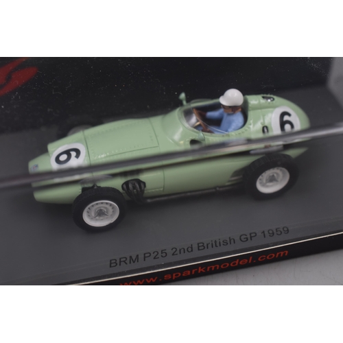 147 - Collectors, Boxed Spark Model BRM P25, 2nd British Grand Prix 1959, Stirling Moss