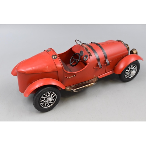 154 - Vintage Tin Plate Alfa Romeo in Red, approx 10