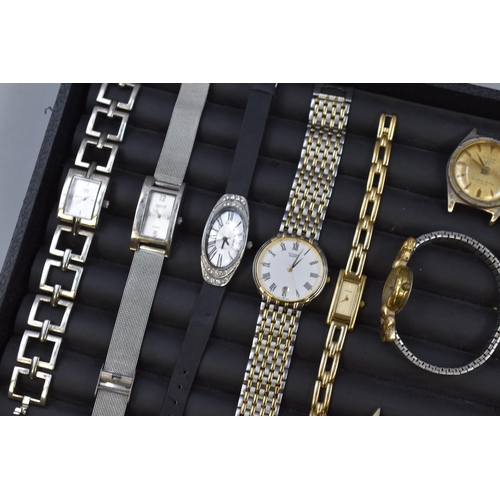 62 - Mixed Selection of Watches to include Bvler, Lorus, Fossil, Citizen, Ascot and more