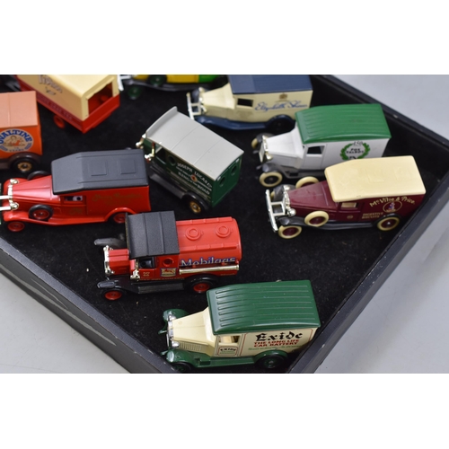 156 - Collection of Thirteen Unboxed Die-Cast Vintage Model Vehicles Depicting Haulage, Cadburys, Brooke B... 