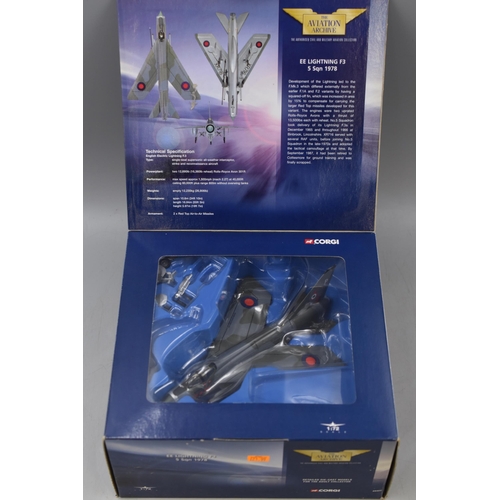 157 - The Aviation Archive Corgi EE Lightening F3 Boxed 1:72 Scale Model