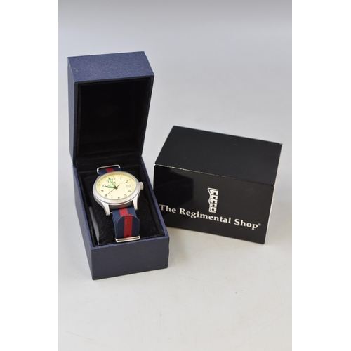 68 - The Regiment Shop CXX Gents Watch with Regimental Strap complete with Box (Working)