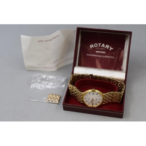 70 - Rotary Elegance Q Gents Watch Complete in Box