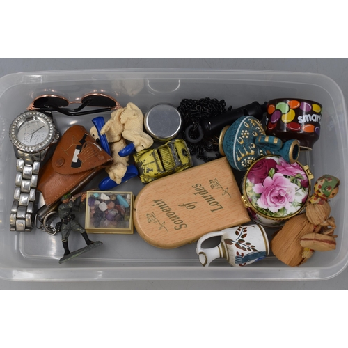 77 - Selection of Collectable items to include London Tie Clip, Vintage Smarties Egg Cup, Noddy Car and m... 