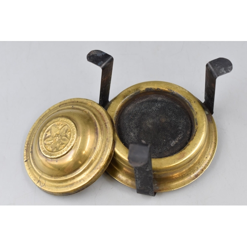 340 - Antique Brass Mentholated Spirits Pen Warmer