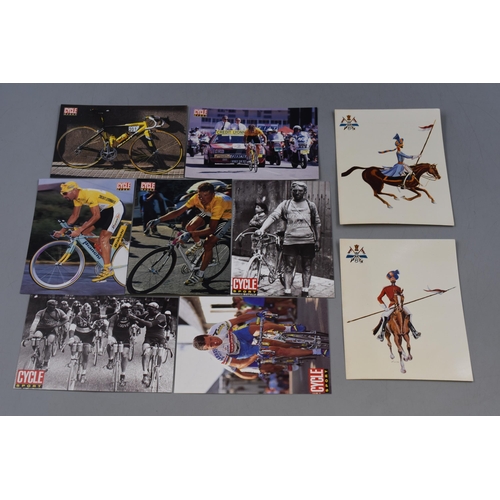 92 - A Selection of Collectable Postcards, Includes Cycle Sport, Olympic Airways, Trains, And Air India