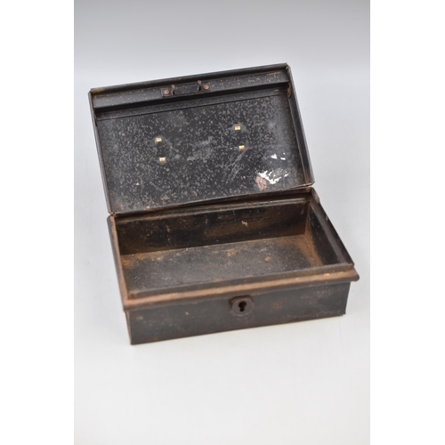 352 - Antique Metal Cash Box (No Key)